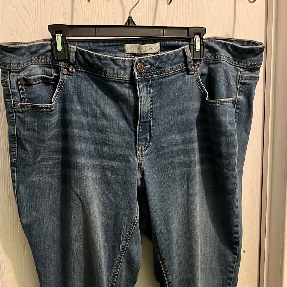 Est 1946 Blue Straight Leg Jeans with Faded Denim Look